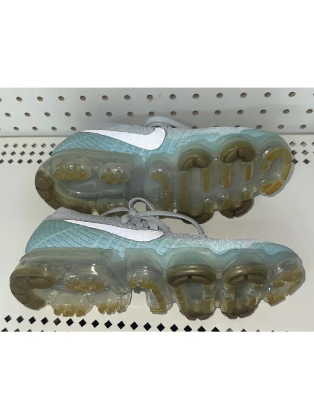 Nike Air VaporMax Ice Flash Womens Athletic Running Shoes Size 7.5 Blue Gray